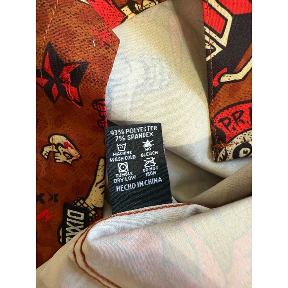 DIXXON Punk Rock Bowling Graphic Short Sleeve Button Up Shirt Red Black Large‎ - Picture 4 of 6